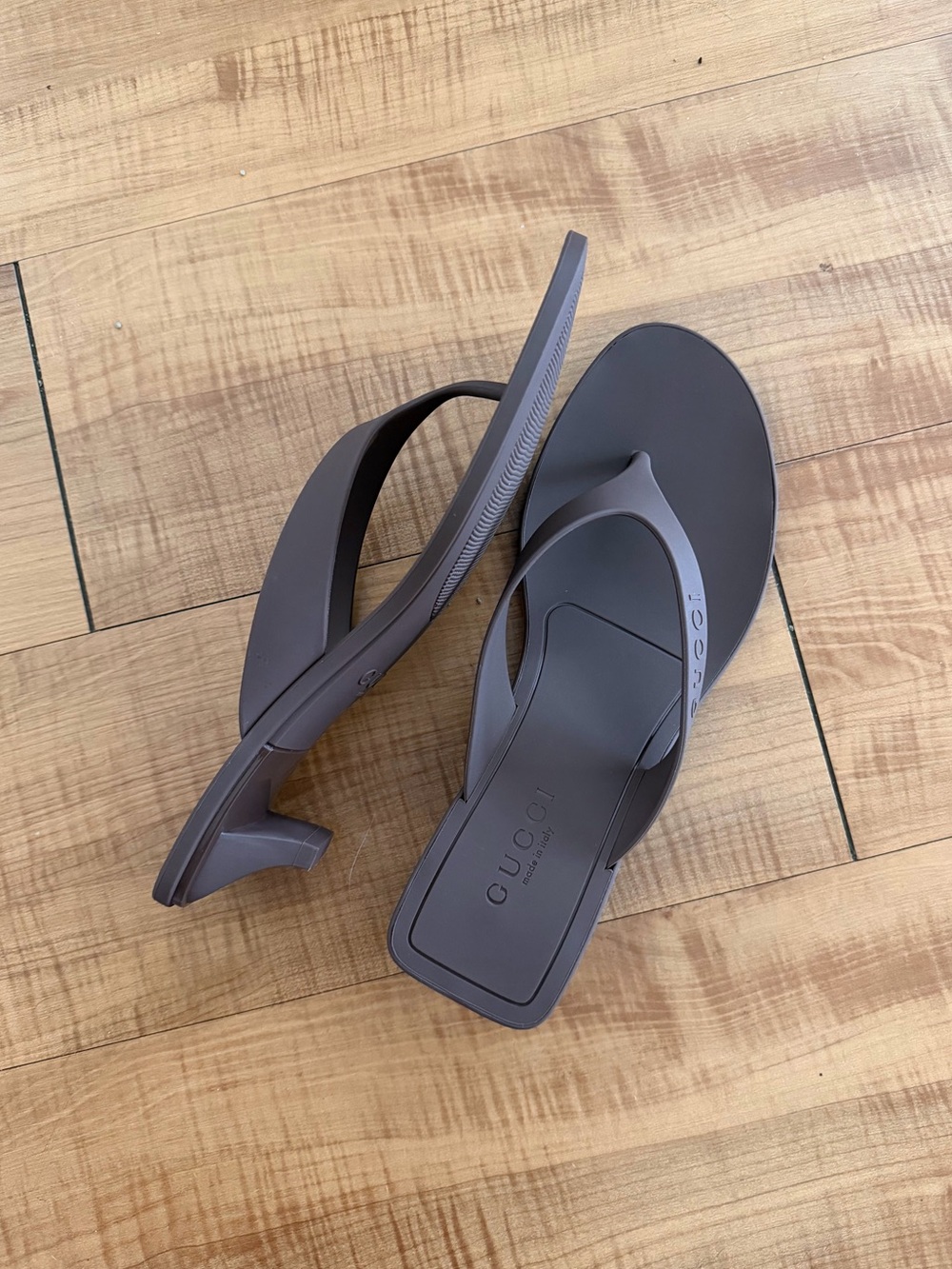 GG Luxury Rubber Soft Matte Kitten Heel Thong Sandals EU37/38 ❗️read description